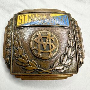 Vintage L.B. Kocks St. Mary's Academy 1927 Patent Belt Buckle ✨